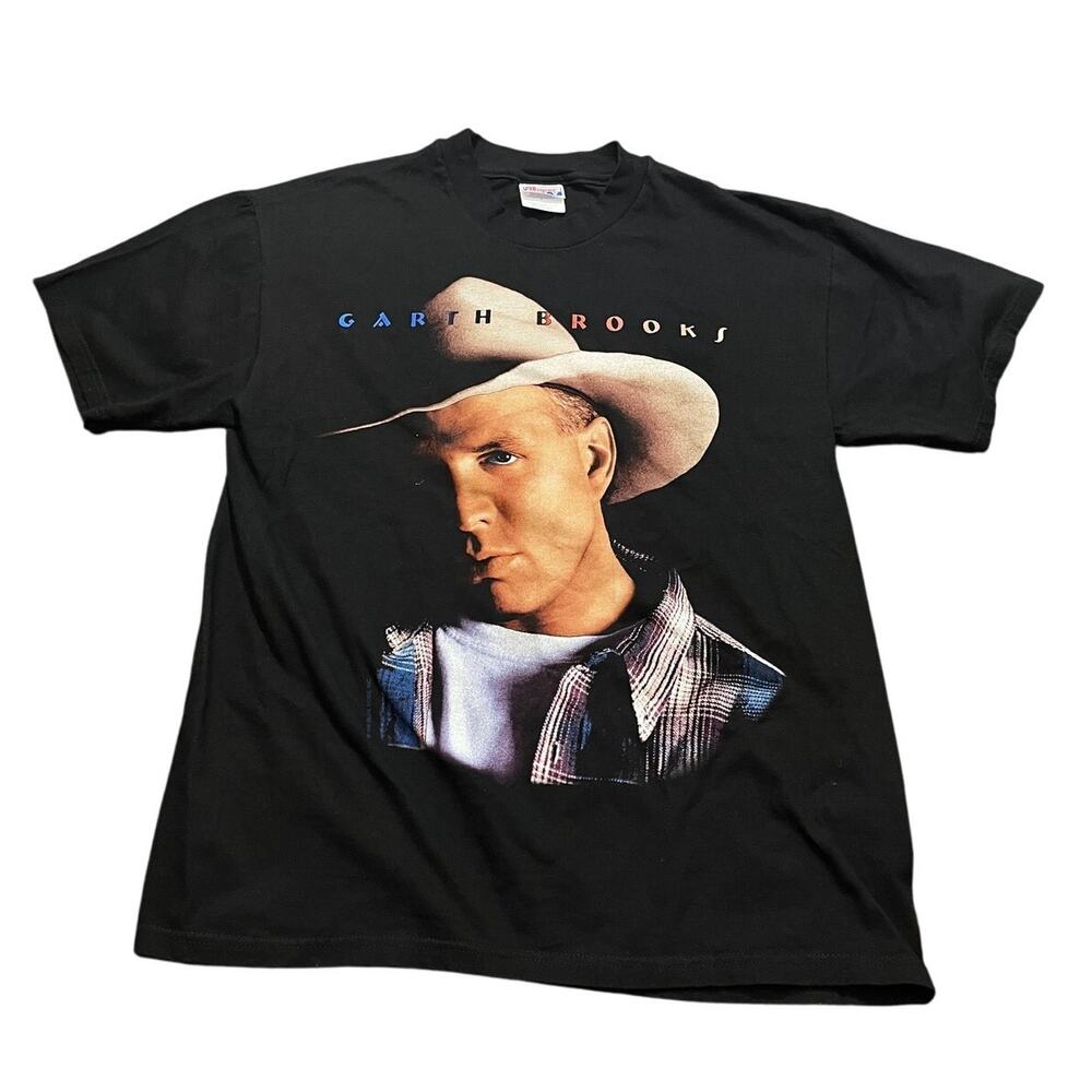 Vintage 1998 Garth Brooks T-Shirt Large Fresh Horses Tour Made In USA Country‎